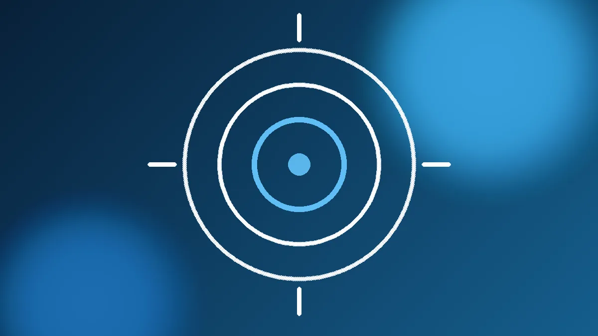 Concentric targeting rings representing paid search audience precision