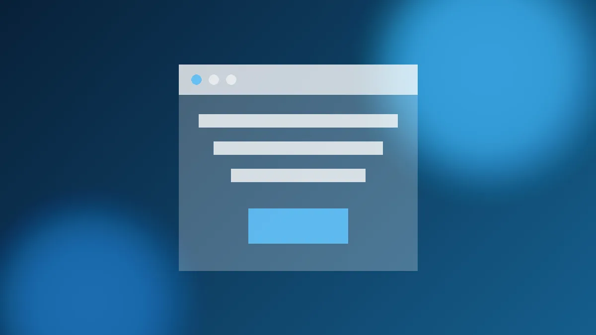 Wireframe layout blocks arranged as a conversion-focused landing page