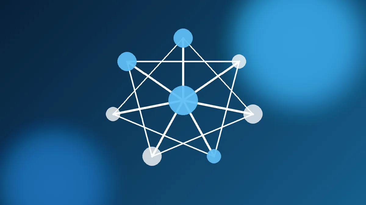 Connected nodes radiating outward, representing social reach and sharing
